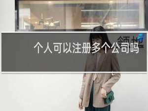 个人可以注册多个公司吗