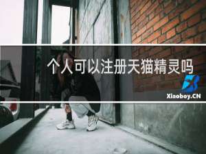 个人可以注册天猫精灵吗