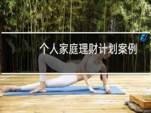 个人家庭理财计划案例