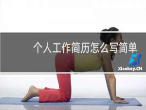 个人工作简历怎么写简单