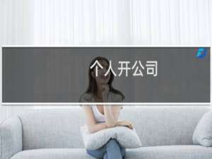 个人开公司