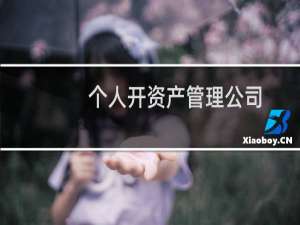 个人开资产管理公司