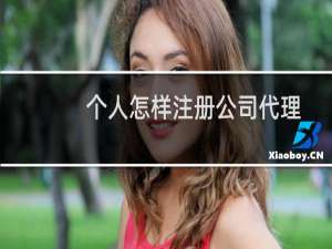 个人怎样注册公司代理