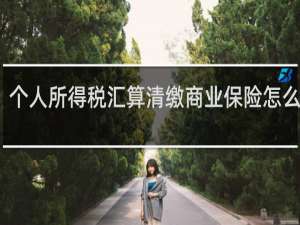 个人所得税汇算清缴商业保险怎么扣除