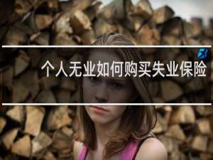 个人无业如何购买失业保险