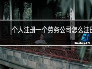 个人注册一个劳务公司怎么注册