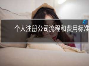 个人注册公司流程和费用标准