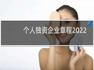 个人独资企业章程2022