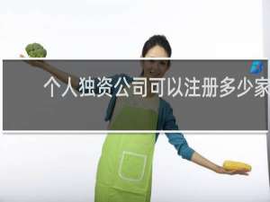 个人独资公司可以注册多少家