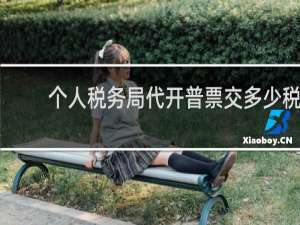 个人税务局代开普票交多少税
