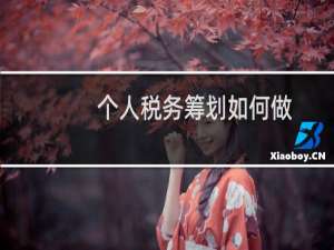 个人税务筹划如何做