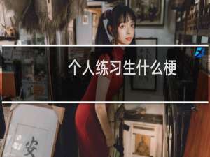 个人练习生什么梗