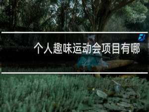 个人趣味运动会项目有哪些