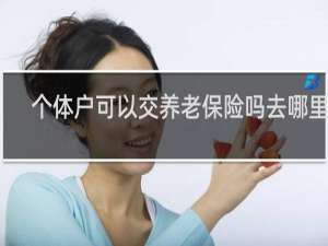 个体户可以交养老保险吗去哪里交