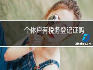 个体户有税务登记证吗