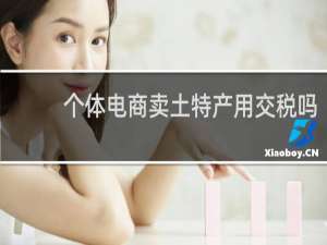 个体电商卖土特产用交税吗