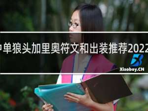 中单狼头加里奥符文和出装推荐2022什么梗