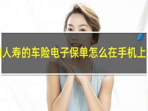 中国人寿的车险电子保单怎么在手机上查