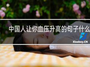 中国人让你血压升高的句子什么梗