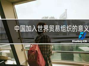 中国加入世界贸易组织的意义
