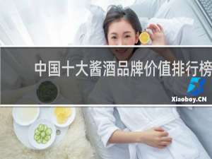中国十大酱酒品牌价值排行榜