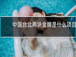 中国台北两块金牌是什么项目