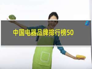 中国电器品牌排行榜50