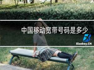 中国移动宽带号码是多少