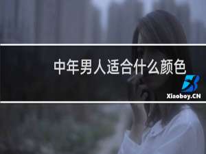 中年男人适合什么颜色
