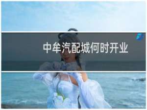 中牟汽配城何时开业