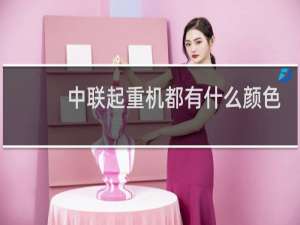 中联起重机都有什么颜色