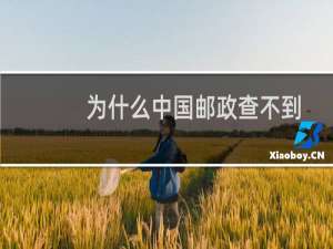 为什么中国邮政查不到
