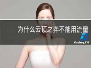 为什么云顶之弈不能用流量