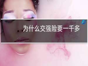 为什么交强险要一千多