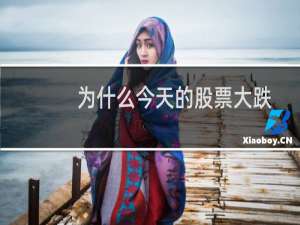 为什么今天的股票大跌