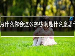 为什么你会这么熟练啊是什么意思什么梗