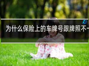 为什么保险上的车牌号跟牌照不一样
