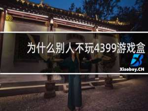 为什么别人不玩4399游戏盒
