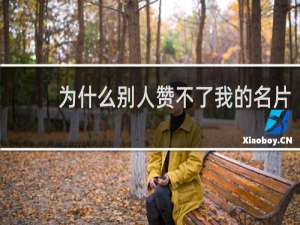 为什么别人赞不了我的名片