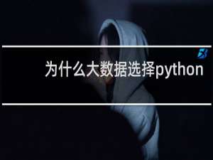 为什么大数据选择python