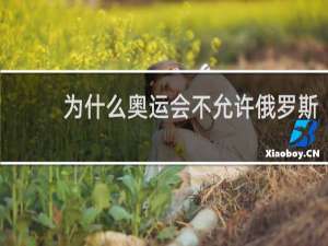 为什么奥运会不允许俄罗斯
