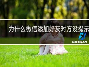 为什么微信添加好友对方没提示呢