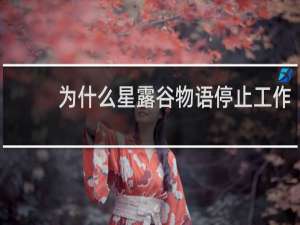 为什么星露谷物语停止工作