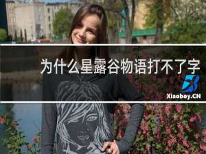 为什么星露谷物语打不了字