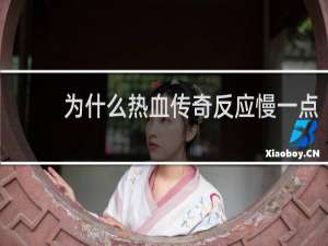 为什么热血传奇反应慢一点