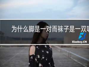 为什么脚是一对而袜子是一双呢