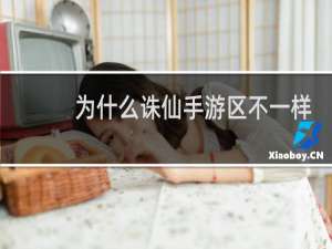 为什么诛仙手游区不一样