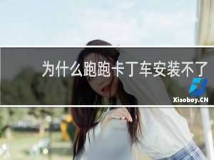 为什么跑跑卡丁车安装不了
