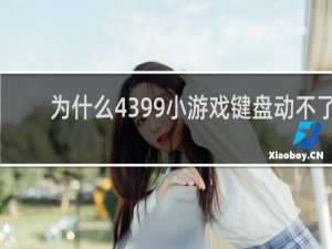 为什么4399小游戏键盘动不了