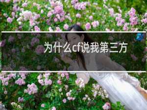 为什么cf说我第三方